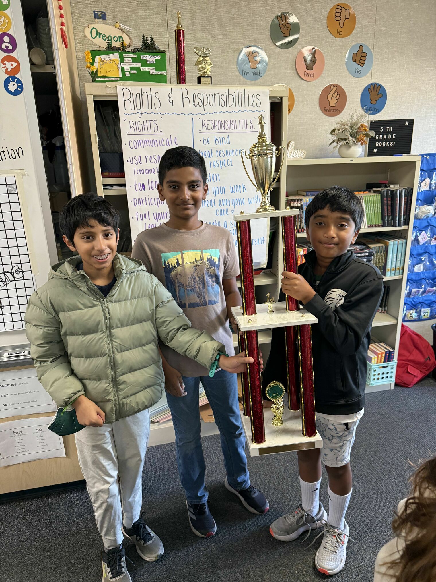 Chess winners with championship trophy!