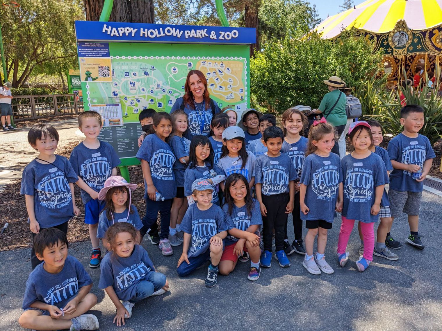 Kindergarten students at Happy Hollow