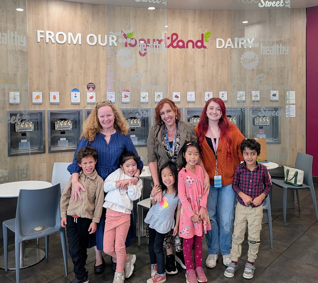 Instagram post: Some of our silent auction winners got to join the K teachers for a frozen yogurt...