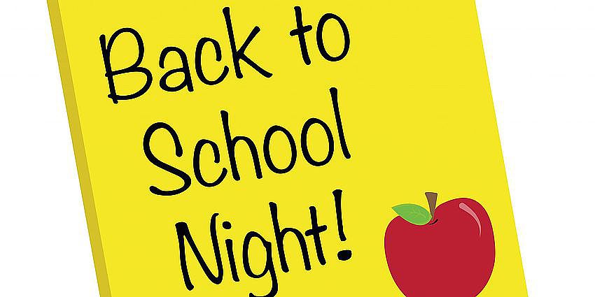 Back to School night with apple image