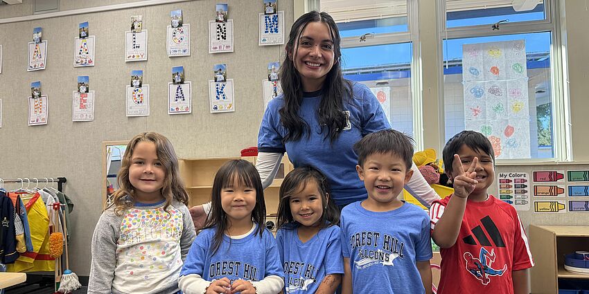 TK Students and teacher in TK classroom