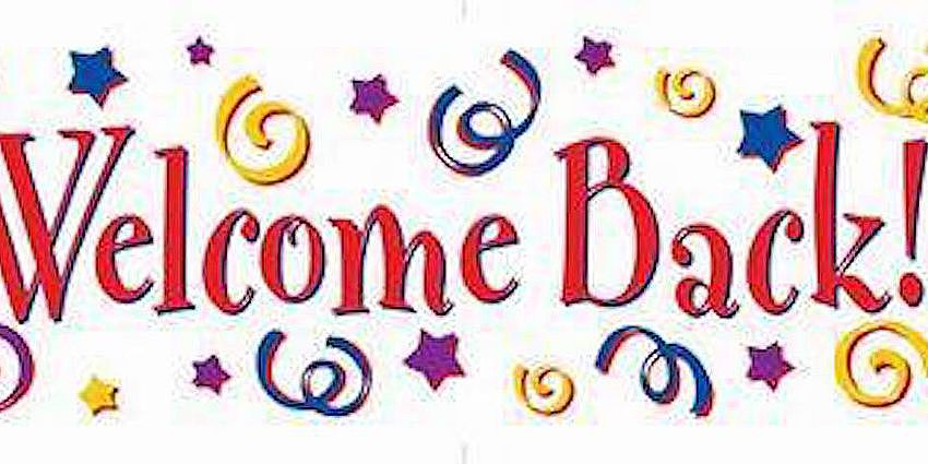 Welcome back sign
