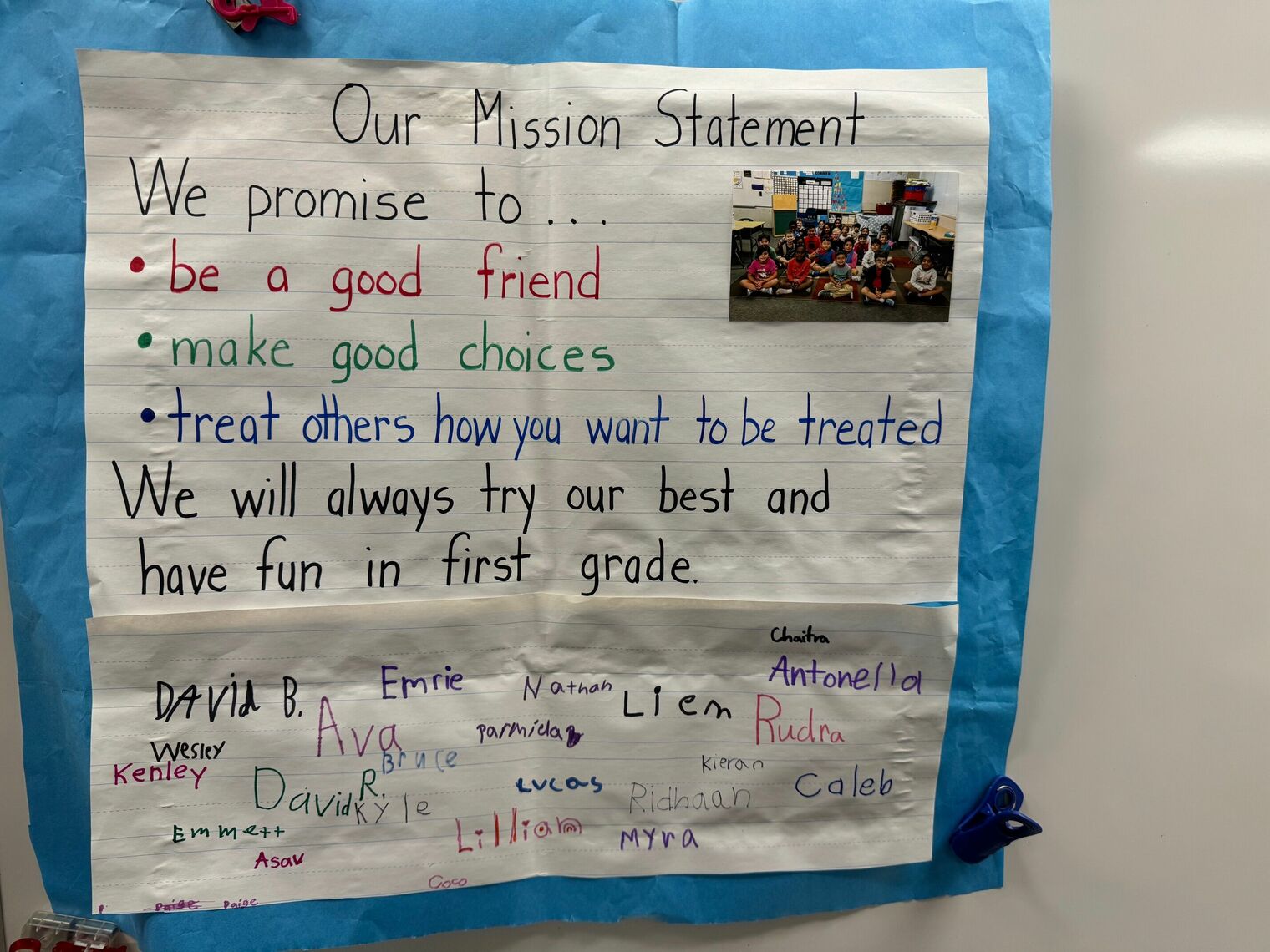 mission statement from first grade